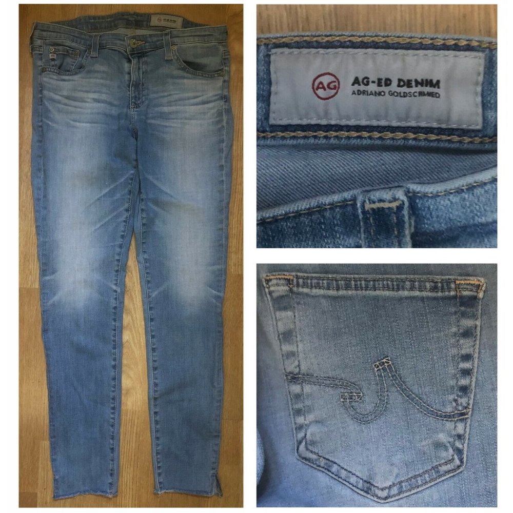 AG ADRIANO GOLDSCHMIED THE LEGGING ANKLE Women’s Low Rise STRETCH Jeans sz 30R